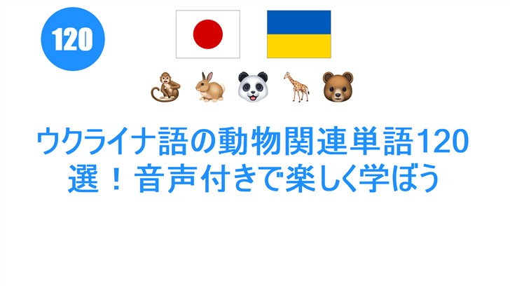 ウクライナ語の動物関連単語120選！音声付きで楽しく学ぼう